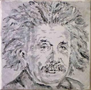 Fotoobraz z našich malieb (Fotoobraz z maľby  portrétu Albert Einstein)