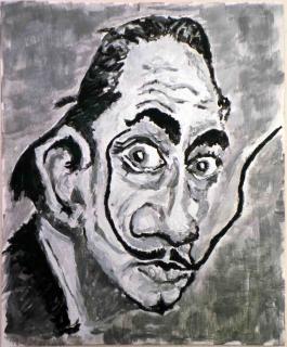 Fotoobraz z našich malieb (Fotoobraz z maľby  portrétu Salvador Dalí)