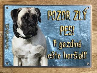 Hliníková tabuľka  pozorpes.sk (Bandog)