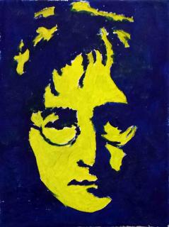 Maľovaný originál 30x20cm (Fotoobraz z maľby  portrétu John Lennon)