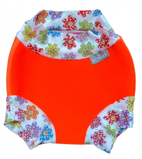 Neoprénové plavky  Veľkosť M 7-10 kg- rôzne vzory Vzor: Oranžové kvietky