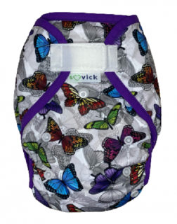 Vrchné nohavičky S KRÍDELKAMI  na suchý zips - rôzne vzory Vzor: Motýlia záhrada