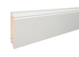 Biela PW90  - drevená soklová lištadĺžka 2,2 m, výška 90mm, cena za 1ks (Biela 90 mm)