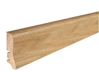 Dub lak P20  - drevená soklová lišta dĺžka 2,2 m, výška 58mm, cena za 1ks (dub lak)
