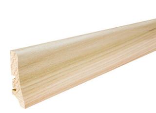 Jaseň bielený lak P20  - drevená soklová lištadĺžka 2,2 m, výška 58mm, cena za 1 (Jaseň bielený  lak)
