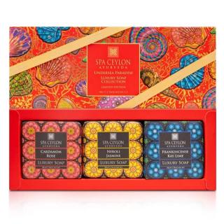 Spa Ceylon - Luxury Soap Collection - prírodné krémové mydlo - kolekcia - 3 x 50 g
