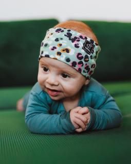 Detská čelenka basic - modrý gepard Veľkosť: 1
