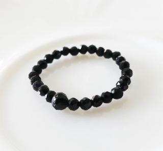 Prsteň z liečivého kameňa achátu na gumičke 2 (Náramok na gumičku s minerálom achátom)