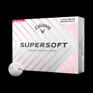 Callaway Supersoft Red Splatter 360 míčky (12ks)