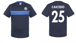 Chelsea FC Moisés Caicedo tréningové tričko tmavomodré detské