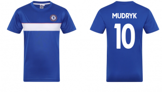 Chelsea FC Mychajlo Mudryk tréningové tričko modré pánske