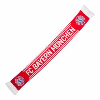 FC Bayern München - Bayern Mníchov pletený šál červený 130 cm - SKLADOM