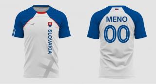 Futbalový dres Slovensko / Slovakia biely detský s vlastným menom a číslom