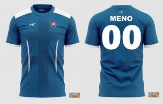 Futbalový dres Slovensko / Slovakia modrý detský s vlastným menom a číslom