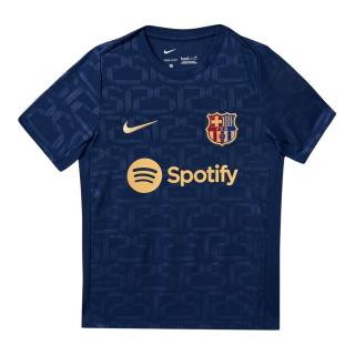 Nike FC Barcelona predzápasový dres tmavomodrý detský 2024-2025