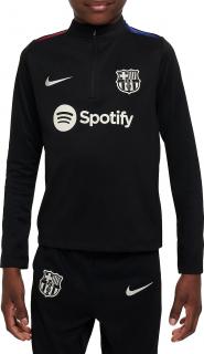 Nike FC Barcelona tréningová mikina čierna detská 2024-2025
