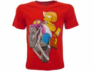 The Simpsons (Simpsonovci) Homer a Bart tričko červené detské - SKLADOM