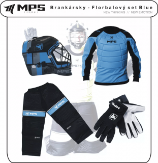 MPS brankársky florbalový set Modrý Veľkosť: XL