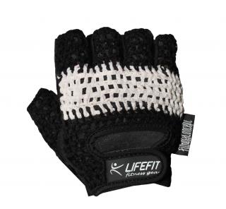 FITNESS RUKAVICE LIFE KNIT čierno-biele