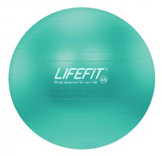 Gymnastická lopta LIFEFIT ANTI-BURST 55 cm, tyrkysová