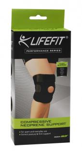 Neoprénová bandáž LIFEFIT BN304 Koleno otvorené s výstuhou
