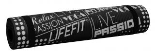 Podložka LIFEFIT YOGA MAT EXKLUZIV , 100x60x1cm, čierna