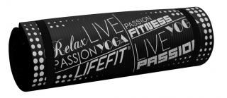 Podložka LIFEFIT YOGA MAT EXKLUZIV PLUS, 180x58x1,5cm, čierna