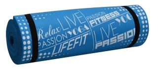 Podložka LIFEFIT YOGA MAT EXKLUZIV PLUS, 180x60x1,5cm, modrá