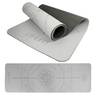 Podložka LIFEFIT YOGA MAT RELAX DUO, 183x58x0,6cm, čierna