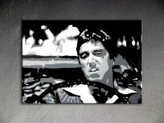 Maľovaný POP ART obraz na stenu AL PACINO