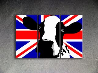 Maľovaný POP ART obraz na stenu COW