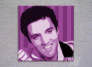 Maľovaný POP ART obraz na stenu Elvis Presley