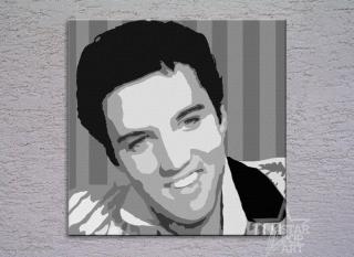 Maľovaný POP ART obraz na stenu Elvis Presley