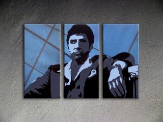 Ručne maľovaný POP Art AL PACINO 3 dielny 120x80cm