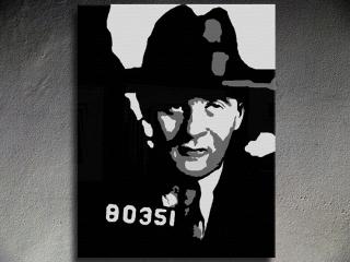 Ručne maľovaný POP Art Bugsy Siegel 1 dielny