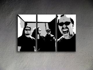 Ručne maľovaný POP Art METALLICA 3 dielny