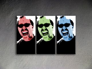 Ručne maľovaný POP Art METALLICA 3 dielny