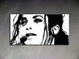 Ručne maľovaný POP Art Michael Jackson 1 dielny 100x50cm