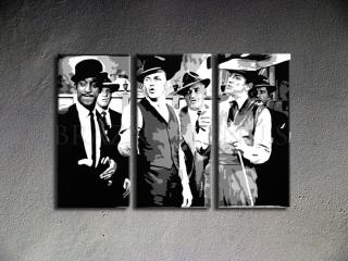 Ručne maľovaný POP Art Rat Pack 3 dielny 120x80cm