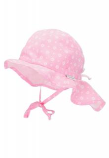 Sterntaler klobouček s plachetkou baby UV  15+ dívčí, zavazovací, růžový, kytičky 1402224 ( )