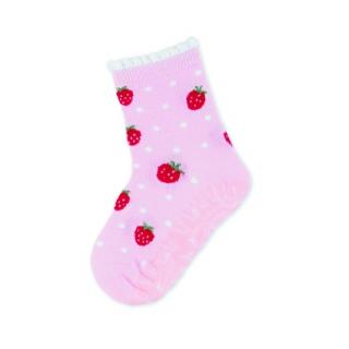 Sterntaler ponožky ABS protiskluzové chodidlo SUN jahůdky, růžové 8022106 ( )