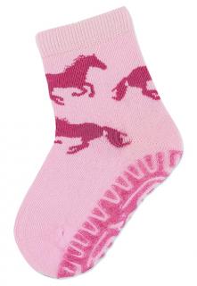 Sterntaler ponožky ABS protiskluzové chodidlo SUN růžové, koně 8022210 ( )
