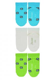 Sterntaler Ponožky kotníčkové dětské, FOTBALOVÉ, modré, bílé, zelené 8512221 ( )