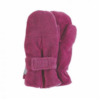 Sterntaler Rukavičky kojenecké PURE fleece suchý zip tmavě růžové 4301430 ( )