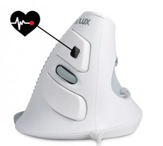 Ergonomická káblová počítačová laserová myš M618 DELUX Plus s kontrolou srdcového tepu ♥