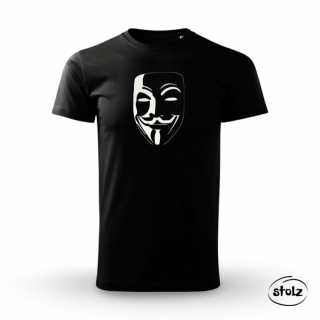Tričko ANONYMOUS 01 (pánske tričko s bielou potlačou)