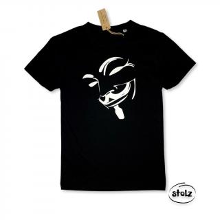 Tričko ANONYMOUS 03 (pánske / dámske čierne tričko s bielou potlačou)
