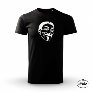 Tričko ANONYMOUS 04 (pánske čierne tričko s bielou potlačou)