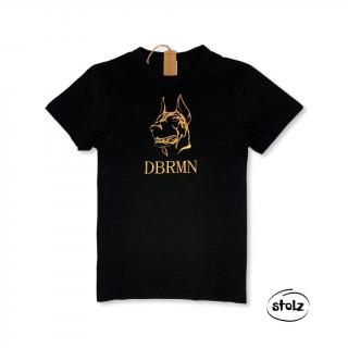 Tričko DBRMN GOLD (pánske / dámske čierne tričko so zlatou potlačou)