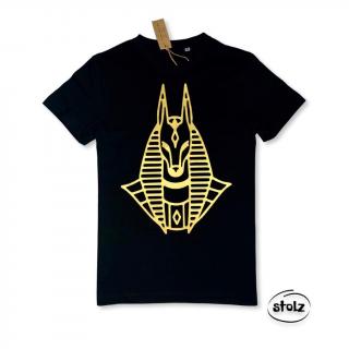 Tričko EGYPT 02 (pánske čierne tričko so zlatou potlačou )